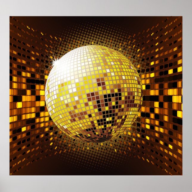 Affiche Discothèque : Lumières Vintages. (Devant)