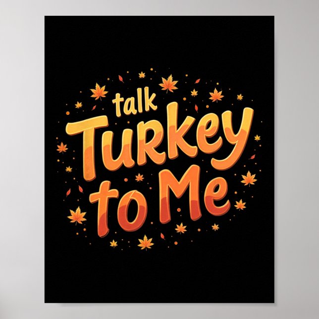 Affiche Discours de Thanksgiving Parle-moi de dinde citrou (Devant)