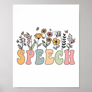 Affiche Discours Fleur Sauvage Orthophonie Slp Slpa
