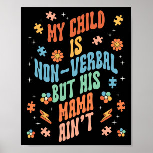 Affiche Discours non verbaux non verbaux autistes non verb