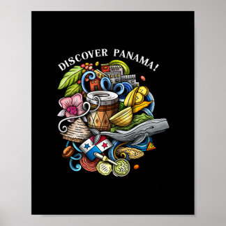 Affiche Discover Panama Vacation Souvenir Travel 