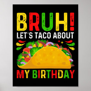 Affiche Discutons Taco De Mon Anniversaire-cinco De Mayo-m