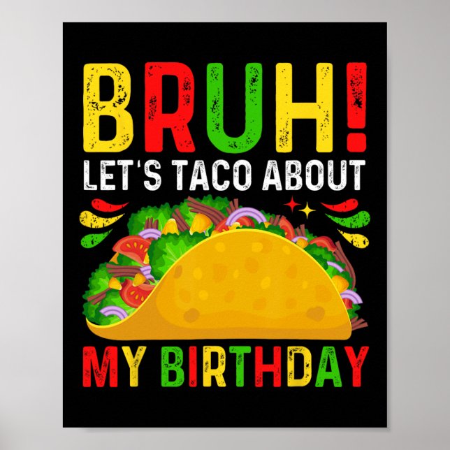 Affiche Discutons Taco De Mon Anniversaire-cinco De Mayo-m (Devant)
