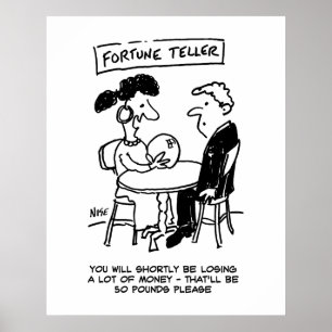 Affiche Diseur de bonne aventure prédit une perte financiè