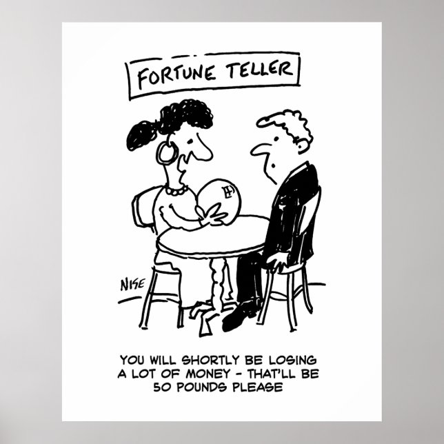 Affiche Diseur de bonne aventure prédit une perte financiè (Devant)
