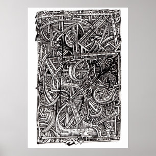 Affiche Disjonction, Dessin d'encre