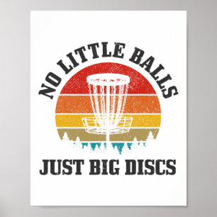 Affiche Disk Golf Pas Little Just Big Disks Drôle Vintage