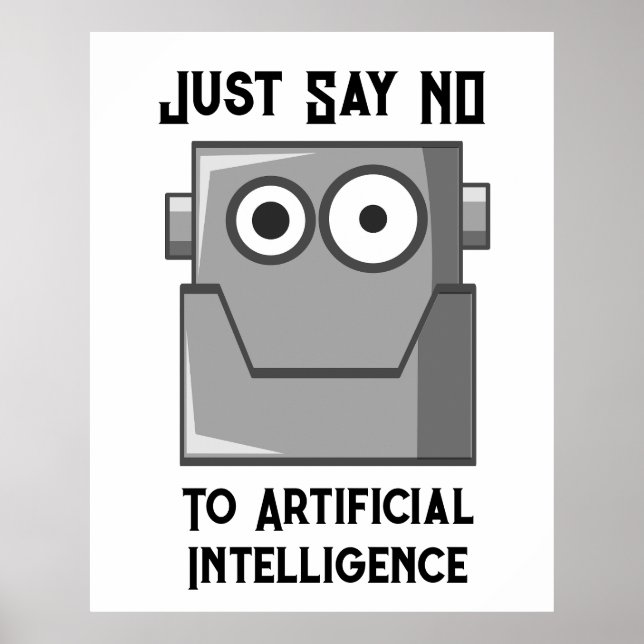 Affiche Disons Non à l'Intelligence Artificielle (Devant)