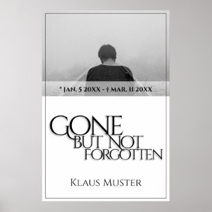 Affiche Disparu mais pas oublié - Clair