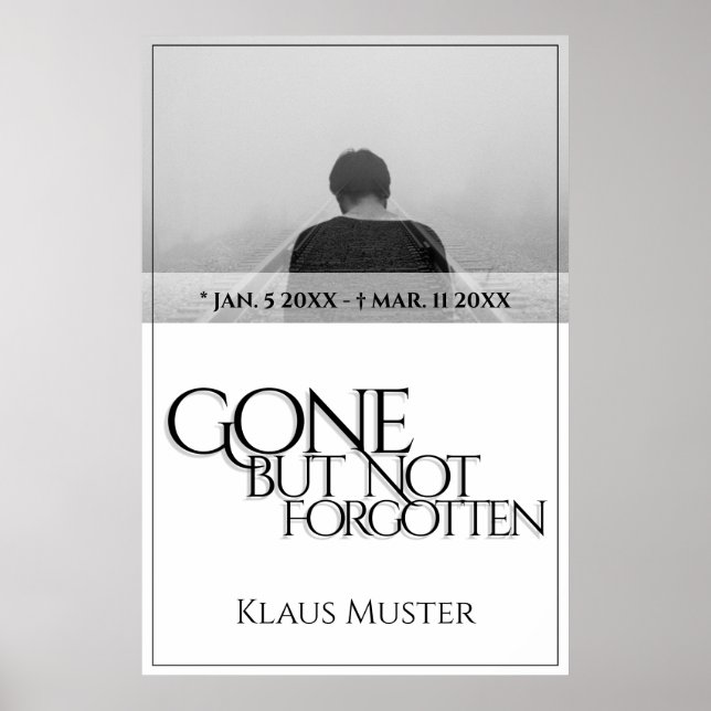 Affiche Disparu mais pas oublié - Clair (Devant)