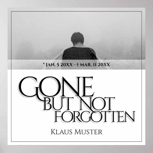 Affiche Disparu mais pas oublié - Clair (Devant)