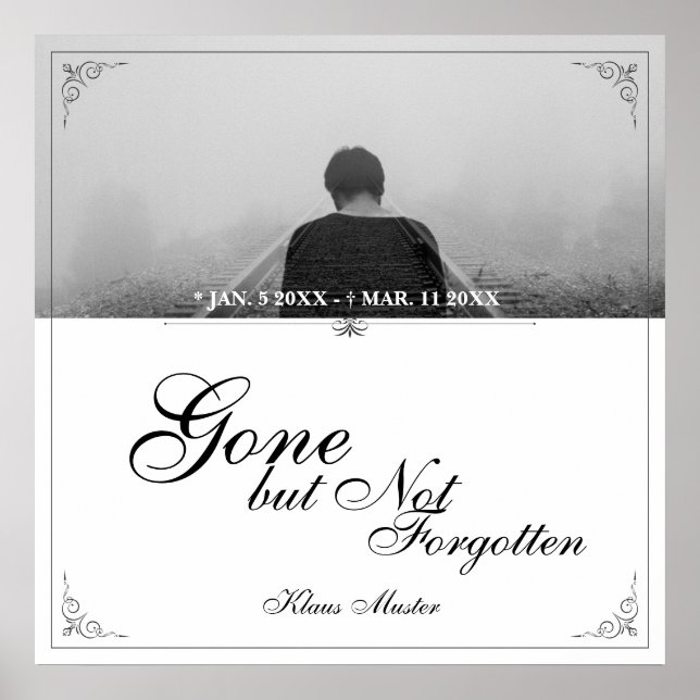 Affiche Disparu mais pas oublié - Classique (Devant)