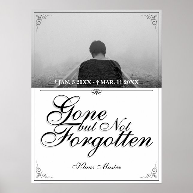 Affiche Disparu mais pas oublié - Classique (Devant)