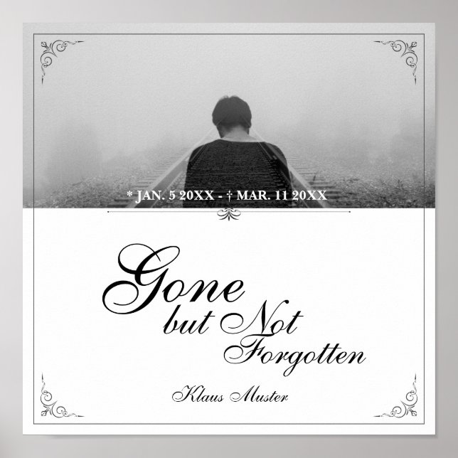 Affiche Disparu mais pas oublié - Classique (Devant)