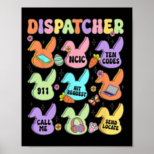 Affiche Dispatcher Pâques Lapin Mignon Coquette Cowgirl Es