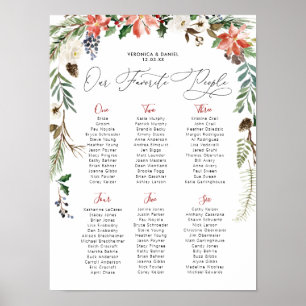 Affiche Disposition de table de mariage floral hivernal ru