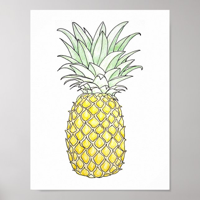 Affiche Disposition ensoleillée : ananas (Devant)