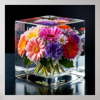 Affiche Disposition Florale Vibrante