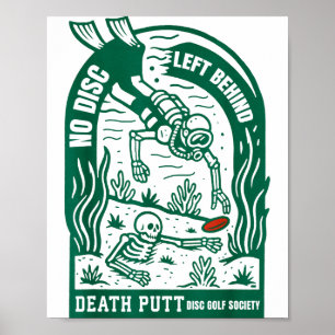 Affiche Disque Ancien Golf Aucun Disque Laissé Derrière Dr