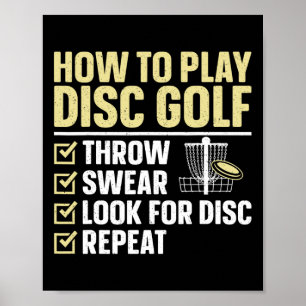Affiche Disque cool Golf Art Pour Hommes Femmes Disque Gol