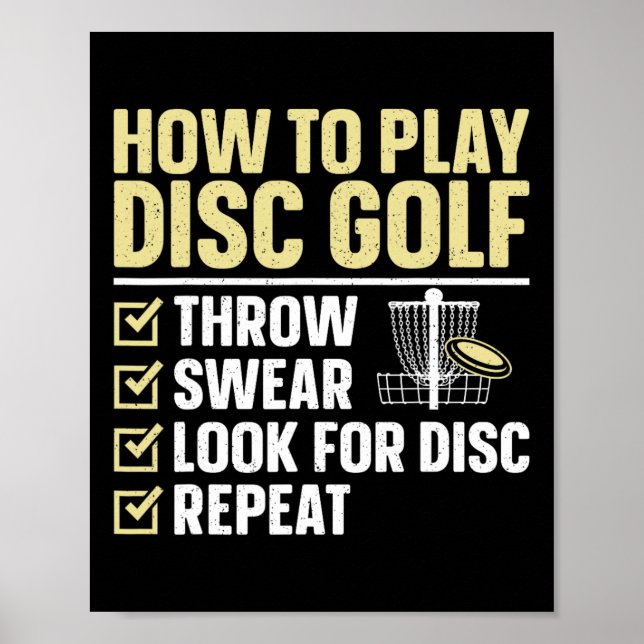 Affiche Disque cool Golf Art Pour Hommes Femmes Disque Gol (Devant)