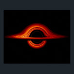 Affiche Disque d'acccrétion de trou noir<br><div class="desc">Un disque d'accrétion de trou noir tourne dans les profondeurs de l'espace interstellaire dans cette illustration de la NASA. La gravité déforme la vue, déformant l'environnement du trou noir pour produire cette vision déformée des gaz brillants en orbite autour de la gravité infinie du trou lui-même. Rien, même la lumière,...</div>