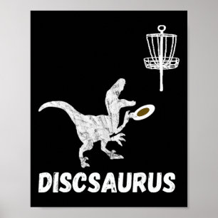 Affiche Disque de golf dinosaure Frolfing T-rex Dino drôle
