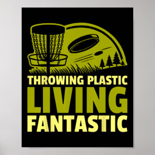 Affiche Disque de golf Lancer du plastique Vivre un disque