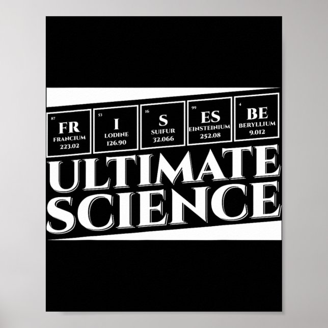 Affiche Disque de golf ultime pour les amateurs de science (Devant)
