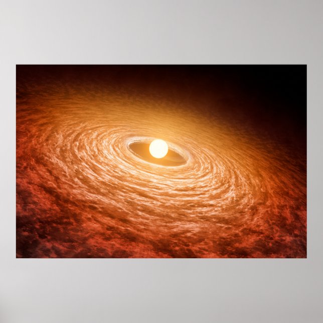 Affiche Disque De Matériel Autour De Star Fu Orionis. (Devant)