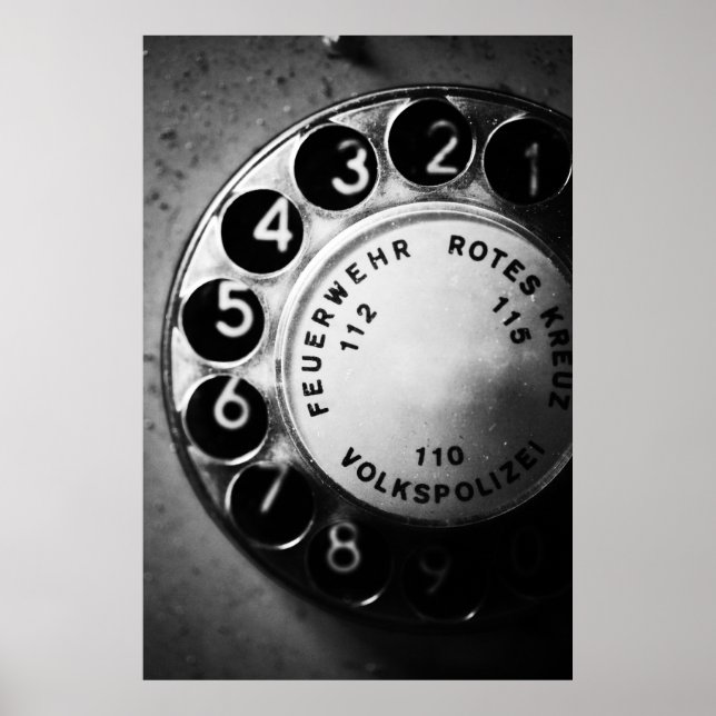 Affiche Disque de sélection téléphonique (Devant)