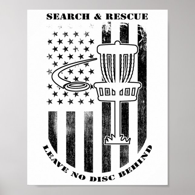 Affiche Disque Golf Rechercher Et Secourir Ne Laisser Aucu (Devant)