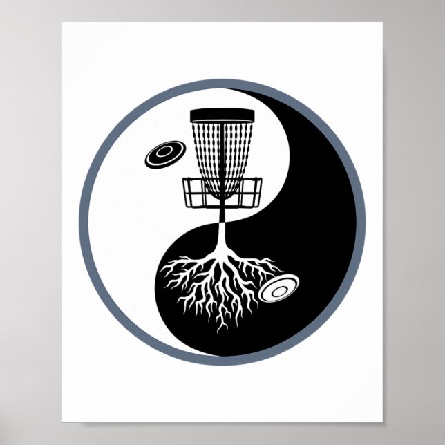 Affiche Disque Golf S Pour Hommes Femmes - Yin Yang (Devant)