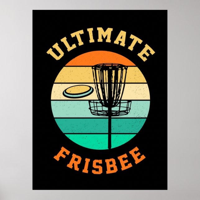 Affiche Disque Golf Ultimate Frisbee (Devant)