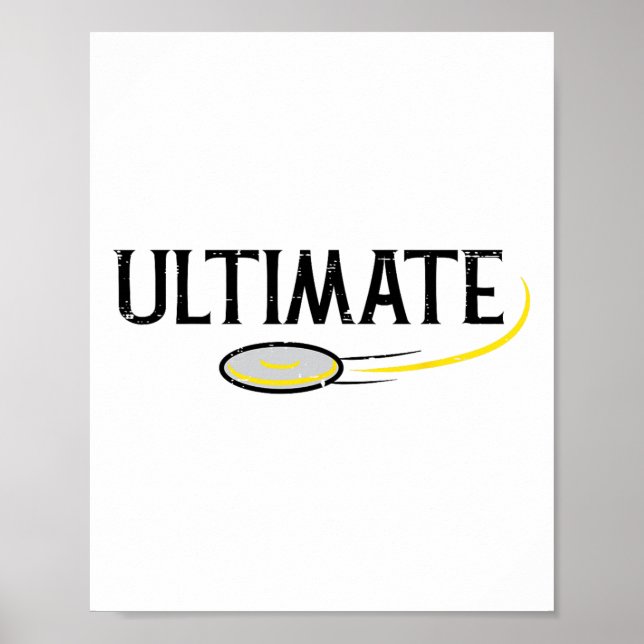 Affiche Disque Golf Ultimate Frisbee Frolf Sport Joueur Ho (Devant)
