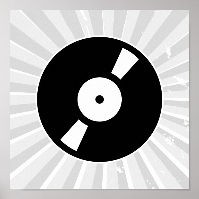 Affiche disque vinyle rétro (Devant)