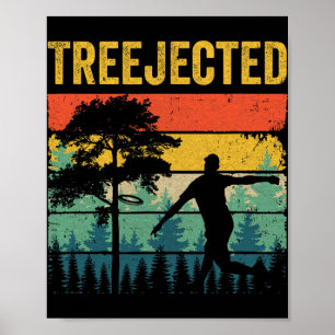 Affiche Disques de Disc Golf Drôles Rejetés par les Arbres