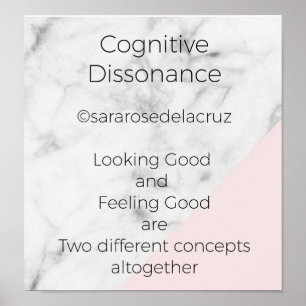 Affiche Dissonance cognitive / Poème original / ©SRD