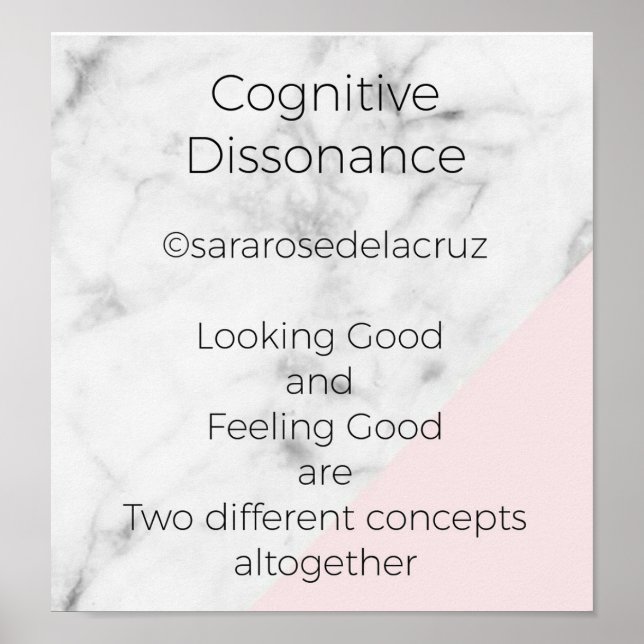Affiche Dissonance cognitive / Poème original / ©SRD (Devant)