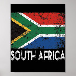 Affiche Distorsion Patriotique Afrique du Sud Drapeaux Hom
