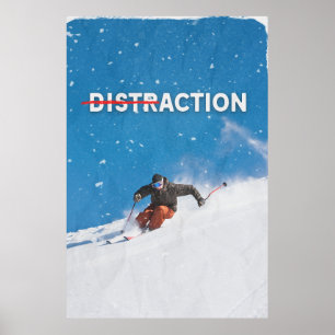Affiche Distraction (Action). Motivationnel