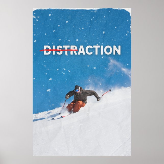 Affiche Distraction (Action). Motivationnel (Devant)