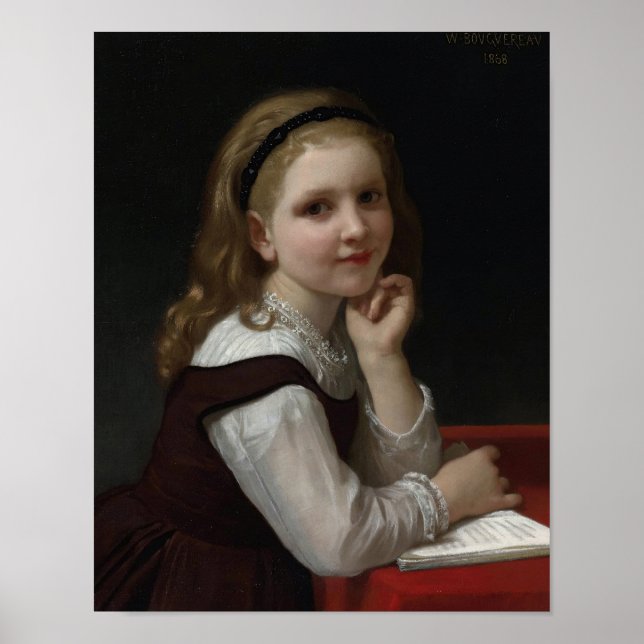 Affiche Distraction par William-Adolphe Bouguereau (Devant)