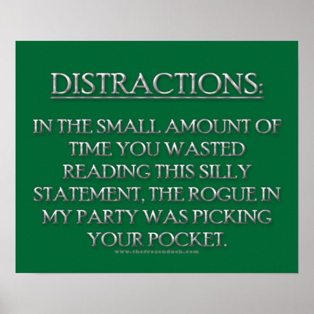 Affiche Distractions (Devant)
