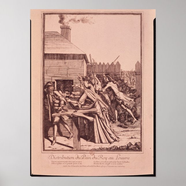 Affiche Distribution de pain au Louvre (Devant)