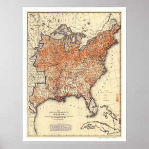 Affiche Distribution Etats-Unis 1872 de richesse