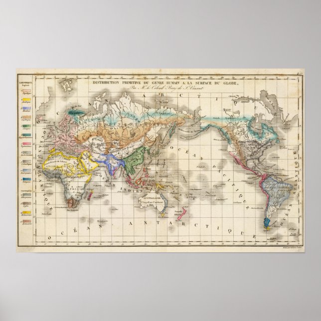 Affiche Distribution primitive du genre humain (Devant)