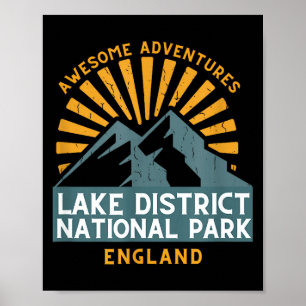 Affiche District des lacs d'Angleterre Parc national Lacs