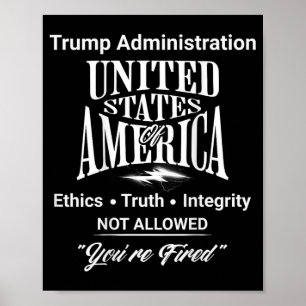 Affiche Dites la vérité : vous êtes renvoyé Trump Administ