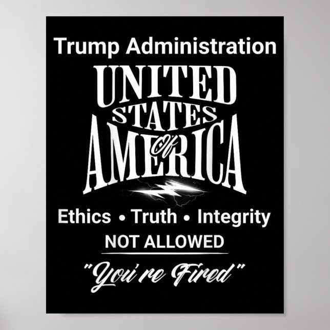 Affiche Dites la vérité : vous êtes renvoyé Trump Administ (Devant)